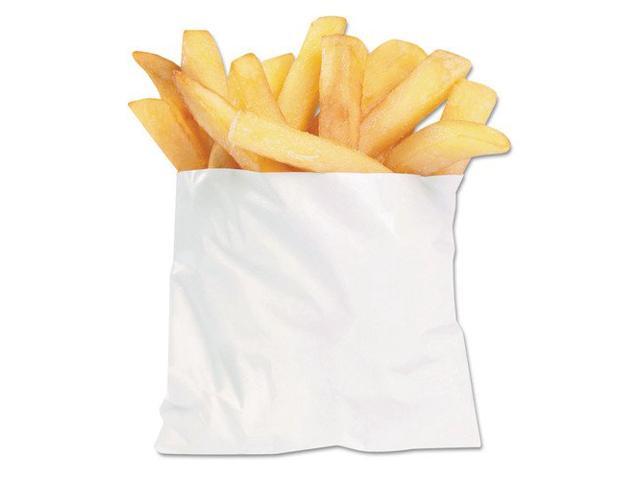 French Fry Bags 4.5' x 3.5' White 2000/Carton 450003