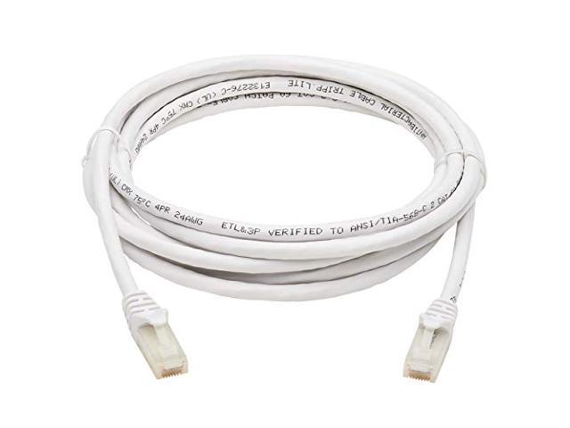 TRIPP LITE N261AB-014-WH 14 ft. Safe-IT Cat6a 10G Certified Snagless Antibacterial UTP Ethernet Cable (RJ45 M/M), White