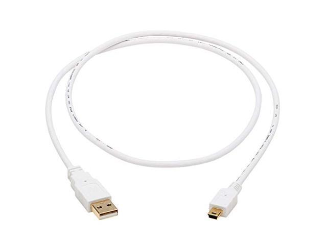 Tripp Lite U030AB-003-WH 3 ft. Safe-IT USB-A to USB Mini-B Antibacterial Cable (M/M), USB 2.0, White, 3-ft. (0.91 m)