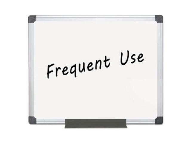 MasterVision Value Lacquered Steel Magnetic Dry Erase Board 24 x 36 White Aluminum Frame MA0307170