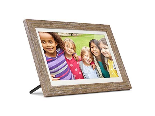 Aluratek 13.3' WiFi Touchscreen Distressed Wood Digital Photo Frame ASHDPF13F