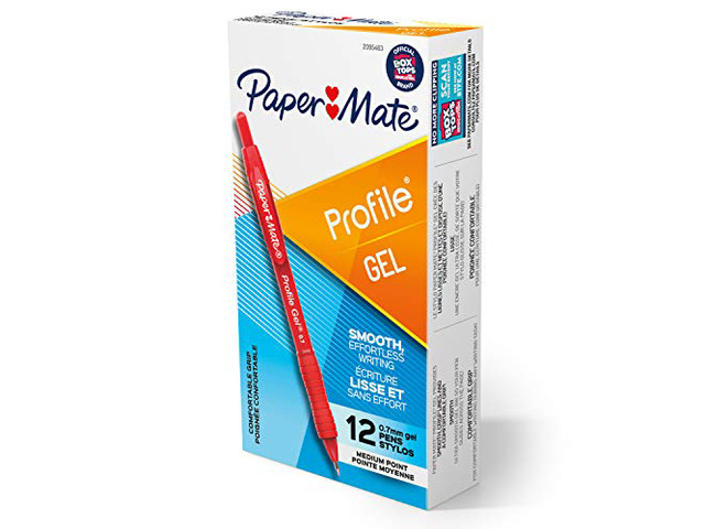 Paper Mate Retractable Gel Pen Medium 0.7 mm Red Ink 2095463