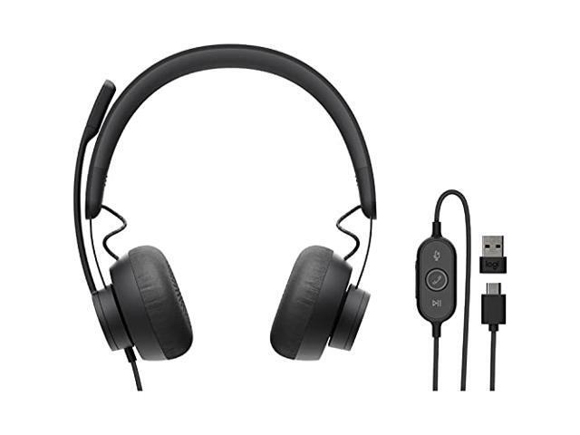 Logitech - Zone 750 Wired Active Noise Canceling On-Ear Headset - Black - image 8