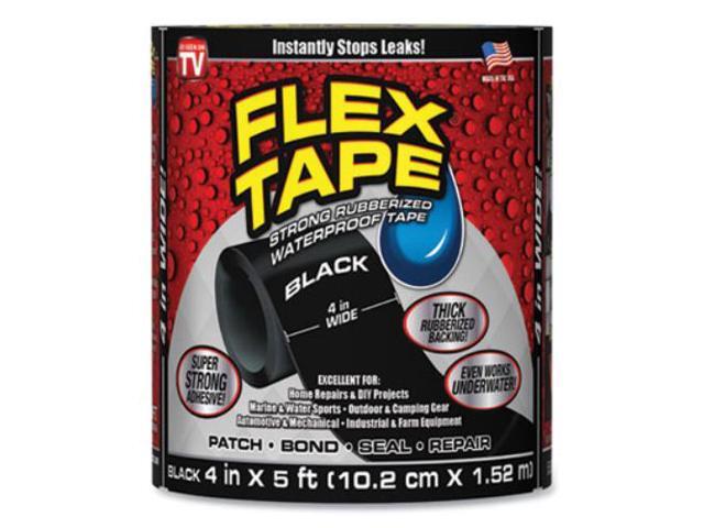 Flex Seal TFSBLKR0405 Waterproof Repair Tape, Black, 4' x 5'