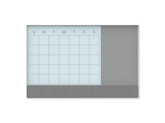U Brands Dry Erase Combo Board 36 x 24 Month View White Surface & Frame 3197U00-01