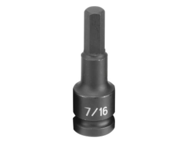 GREY PNEUMATIC 2914F 1/2' Drive, 7/16 Size, SAE Socket, 6 Points,