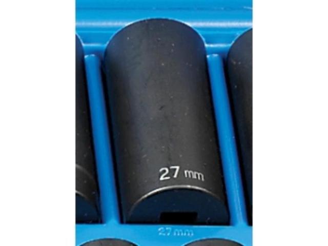 GREY PNEUMATIC 2127MD 1/2' Drive, 27mm Size, Metric Socket, 12 Points, 27mm,