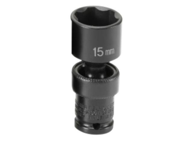 GREY PNEUMATIC 915UMS 1/4' Drive, 15mm Size, Metric Socket, 6s Points,