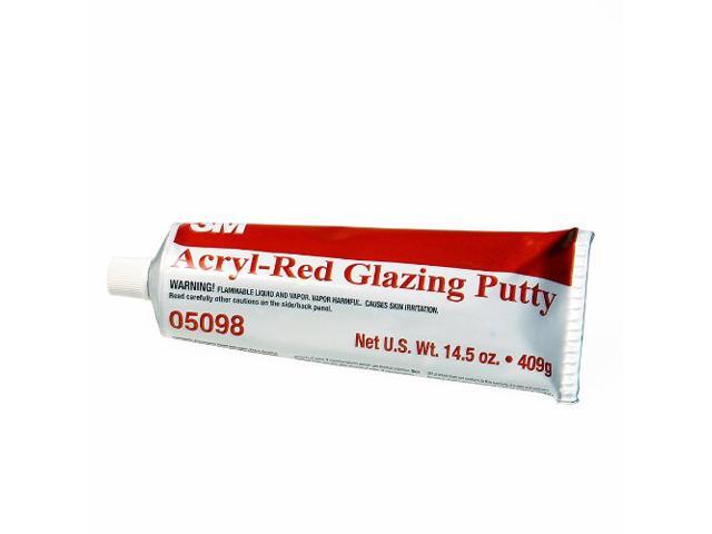 3M 05098 Glazing Putty, 14.5 oz, Tube, Red