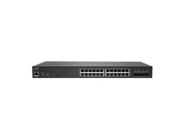 SonicWall SWS14-24FPOE Ethernet Switch 24 Ports - Manageable - Gigabit Ethernet, 10 Gigabit Ethernet - 10/100/1000Base-T, 10GBase-X - 2 Layer...
