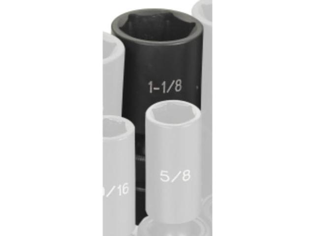 GREY PNEUMATIC 2036UD 1/2' Drive, 1-1/8' Size, SAE Socket, 6 Points,