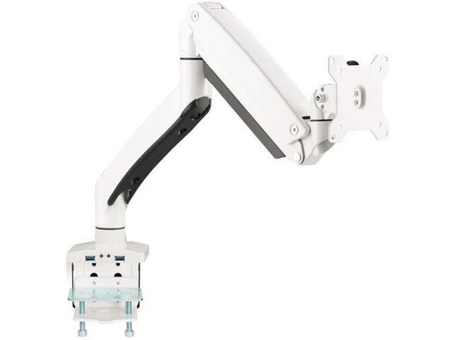 SIIG CE-MT3111-S1 Dual Monitor Aluminum Heavy Duty Desk Mount with USB and Audio Ports - White - image 6