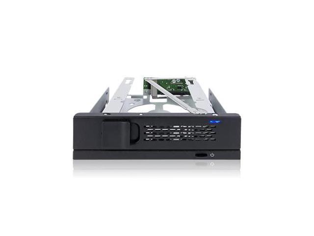 Icy Dock MB171SP-1B Tray-less 3.5' SAS/SATA HDD Mobile Rack Enclosure for 5.25' Bay TurboSwap