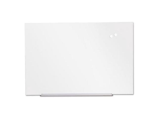Universal Frameless Magnetic Glass Marker Board, 72' X 48', White UNV43204