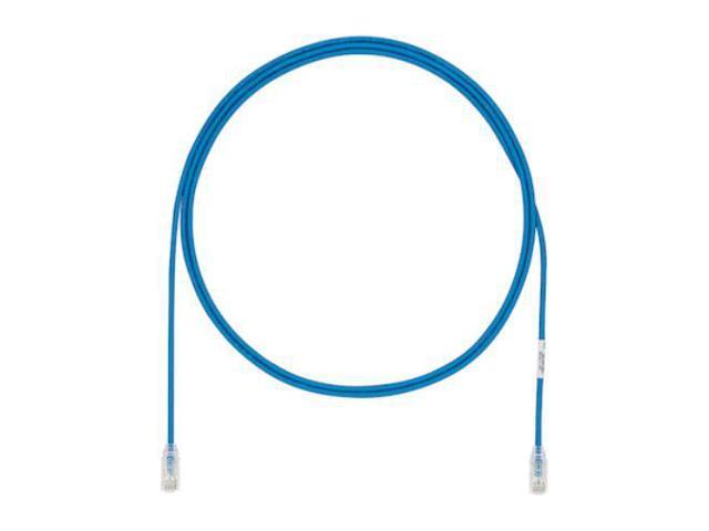 Panduit 3ft Cat.6a UTP Patch Network Cable - Clear, Blue