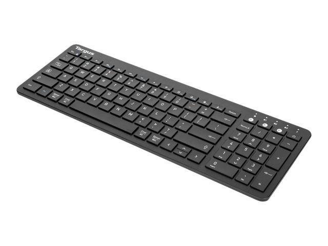 Targus Midsize Multi-Device Bluetooth Antimicrobial Keyboard - Wireless Connectivity - Bluetooth - English (US) - QWERTY Layout - PC, Mac - AAA...