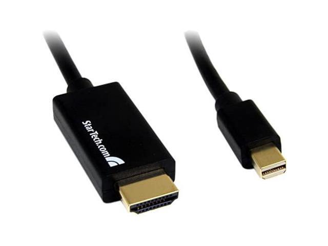 Startech 6 ft Mini DisplayPort to HDMI Cable - M/M - HDMI Male Digital Audio/Video - DisplayPort Male Digital Audio/Video - 6ft - Black - image 6
