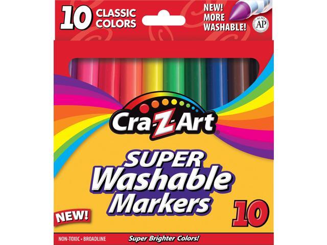 Cra-z-art Washable Markers, Broad Bullet Tip, Assorted, 10/Set (CZA1000224)