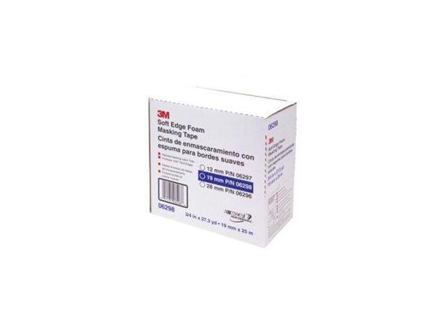 3M 06298 Masking Tape, White, 19mm x 25