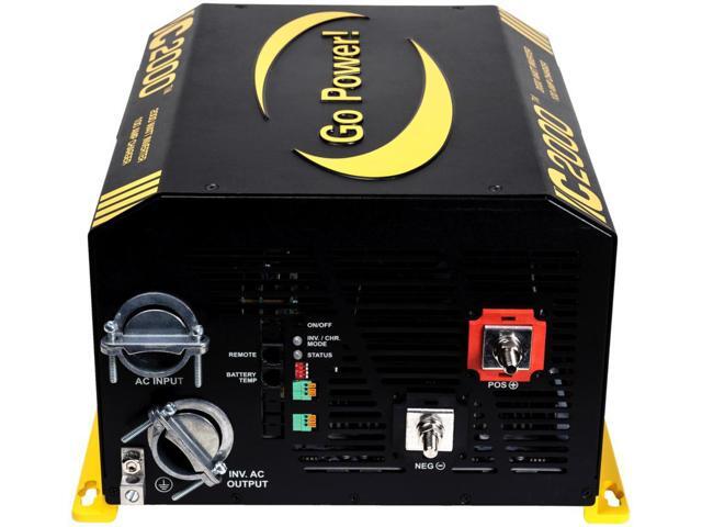 go power! gpic200012pkg pure sine wave inverter 2000 watt with 100 amp charger includes icr50 remote
