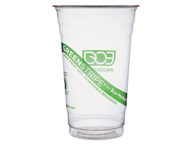 Greenstripe Renewable Resource Cold Drink Cups, 20 Oz, Clear, 1000/Car