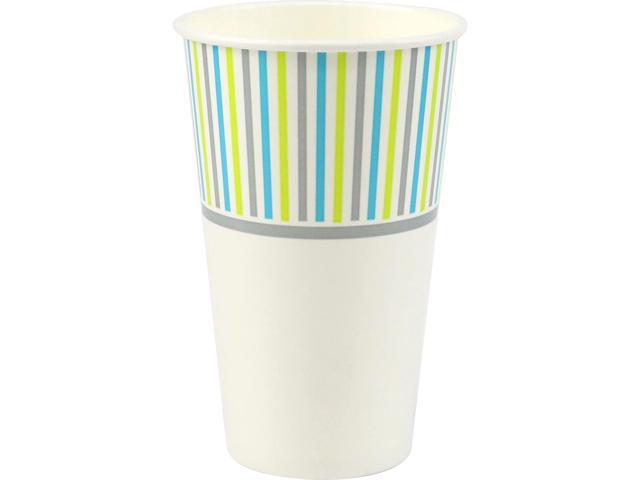 Genuine Joe Paper Cups, Cold, 16 Oz, White, 50 Cups (GJO03163)
