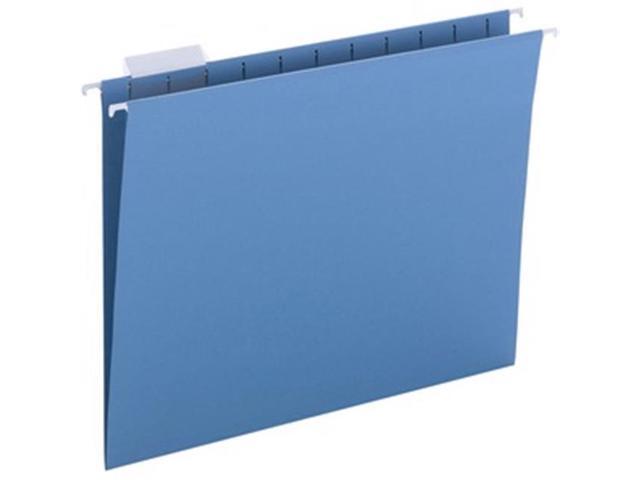 Business Source Hanging File Folders, Letter Size, Blue, 25/Box (BSN03176)