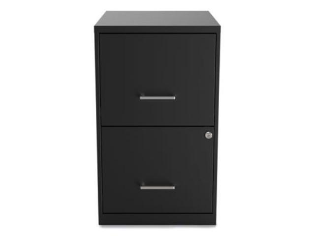 Alera Soho Vert 2-Drawer File Cabinet, Blk, 14' x 18' x 24.1', EA (ALESVF1824BL)