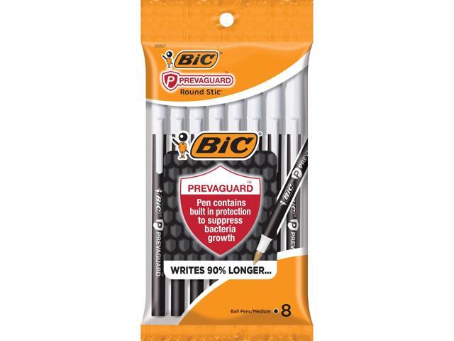 BIC PrevaGuard Ballpoint Pen Stick Medium Black 8/Pack GSAMP81BK