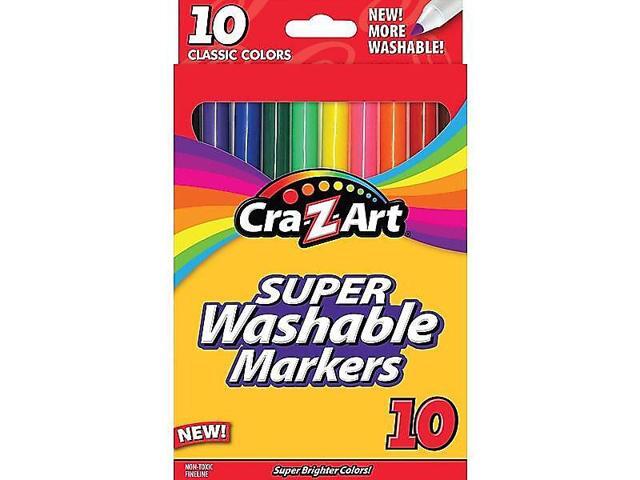 Cra-z-art Washable Markers, Fine Bullet Tip, Assorted, 10/Set (CZA1016148)