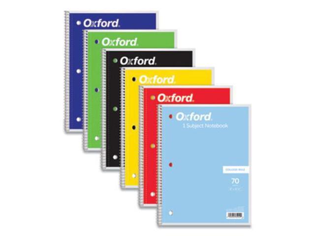 Oxford Wirebound Notebooks, College Rule, Assorted, 70 Sheets, Each (OXF65022)