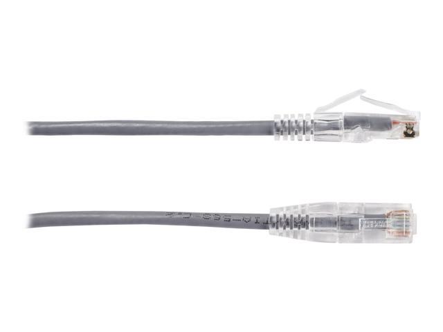 Black Box C6APC28-GY-05 CAT6A 28-AWG 500-MHz Stranded Ethernet Patch Cable - Unshielded, PVC, Snagless Boot, Gray, 5 ft.