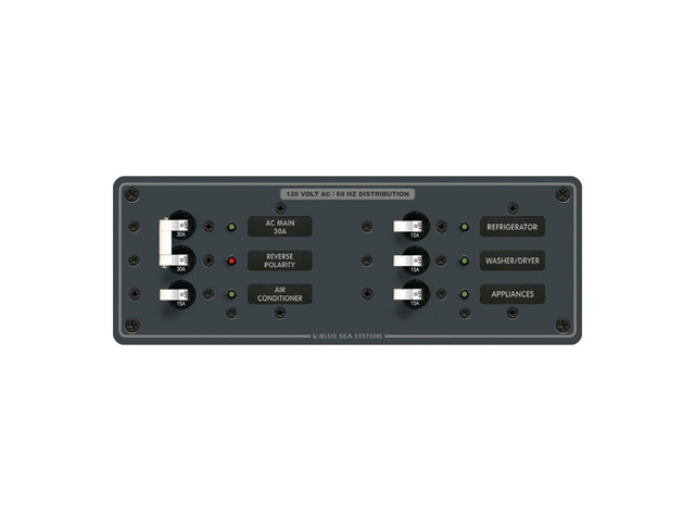 Blue Sea 8099 AC Main +4 Positions Toggle Circuit Breaker Panel (Whit.[8099]