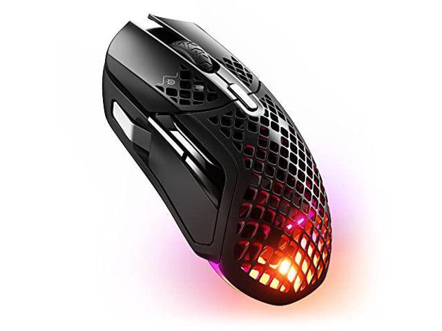 SteelSeries - Aerox 5 Ultra Lightweight Honeycomb Water Resistant Wireless RGB Optical Gaming Mouse With 9 Programmable Buttons - Wireless - Black - image 9