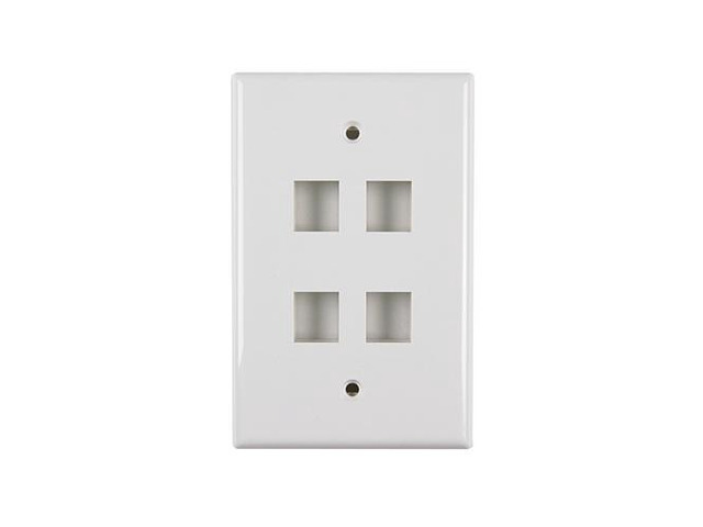 FP04PWH-SPK FACEPLATE 4 PORT WHITE
