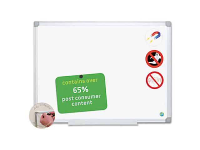 mastervision 2 x 3 feet earth magnetic platinum pw dry erase, aluminum frame (cr0620030)