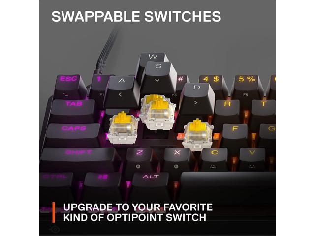 SteelSeries - Apex 9 Mini 60% Wired Optical OptiPoint Adjustable Actuation Switch Gaming Keyboard with Rapid Tap - Black - image 9