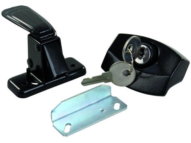 JR Products 11675 Black Locking Camper Door Latch