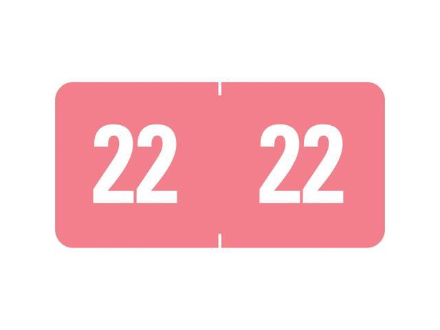Smead Yearly End Tab File Folder Labels for 2022 Pink