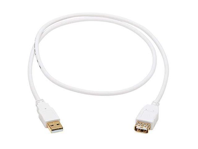 Tripp Lite U024AB-003-WH 3 ft. Safe-IT USB-A Antibacterial Extension Cable (M/F), USB 2.0, White, 3 ft. (0.91 m)