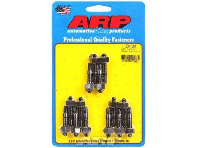 ARP 2007604 Valve Cover Studs With Hex Nuts, Chrome Moly Steel With Black Oxide Finish, Package Of 14, For Select Cast Aluminum Covers