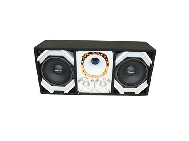 Loaded Box withTwo Despacito Heavy Duty 8-in Woofers One Horn and withTwo Bullet Tweeters WHITE - image 2