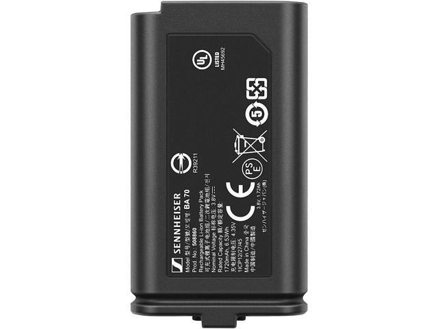Sennheiser BA 70 Rechargeable Battery Pack for EW-D Bodypack and Handheld Transmitters