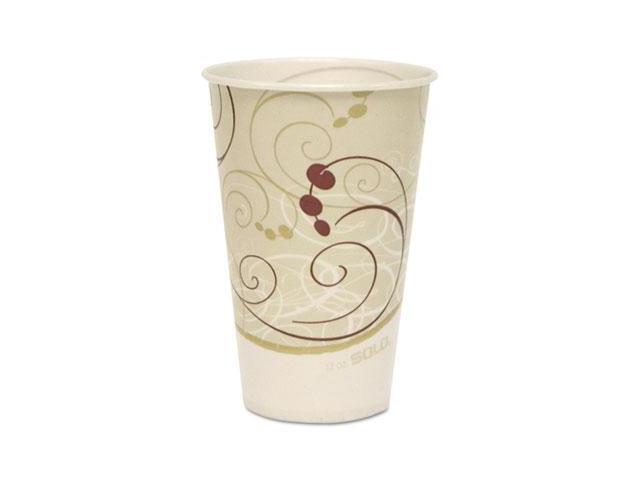 Solo Cup - R12N-J8000 - Symphony Treated-Paper Cold Cups, 12oz, White/Beige/Red, 100/Bag, 20 Bags/Carton