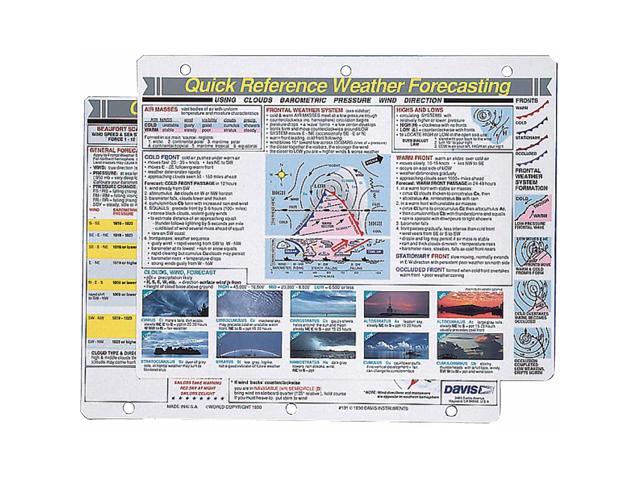 Davis Instruments Weather Forecasting Quick Reference Card, 8 1/2 X 11-Inch