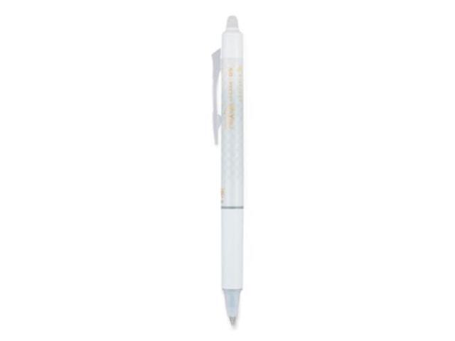 Pilot FriXion Clicker Design Erasable Gel Pen Retractable Extra-Fine 0.5 mm Black Ink White Barrel Dozen 15128