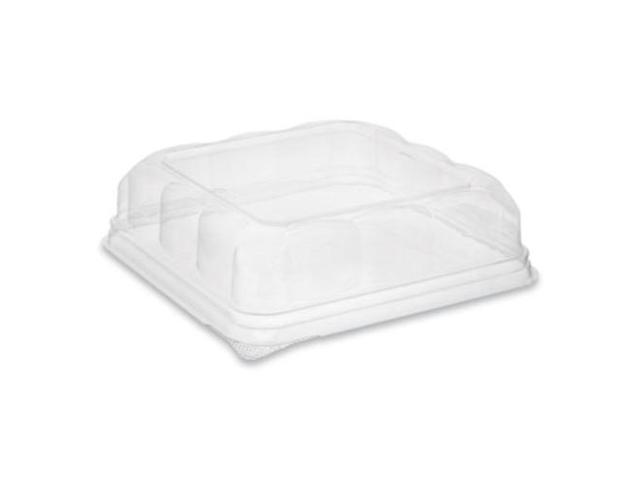 Pactiv Corporation Pactiv Evergreen Recycled Plastic Square Dome Lid 7.5 x 7.5 x