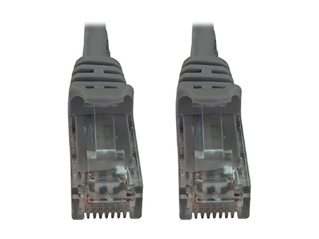 Tripp Lite Cat6a 10G Snagless Molded UTP Ethernet Cable (RJ45 M/M), PoE, Gray, 50 ft. (15.2 m) - 50 ft Category 6a Network Cable for Network...