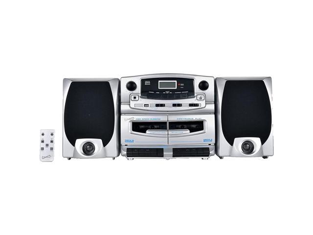 Supersonic SC-2121BT Bluetooth Entertainment Audio System Bluetooth 5.0 op Loading MP3/CD Player AM/FM Radio USB Input Double Cassette Recorder High-Performance Detachable Speakers AC/DC - image 12