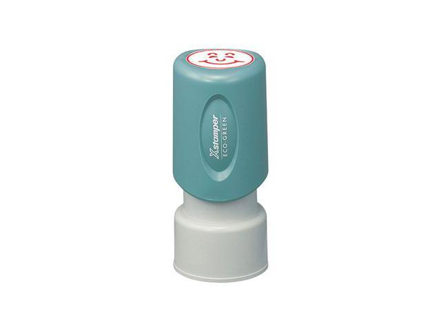Cosco Xstamper Pre-inked Stamps Red Ink Happy Face 036000